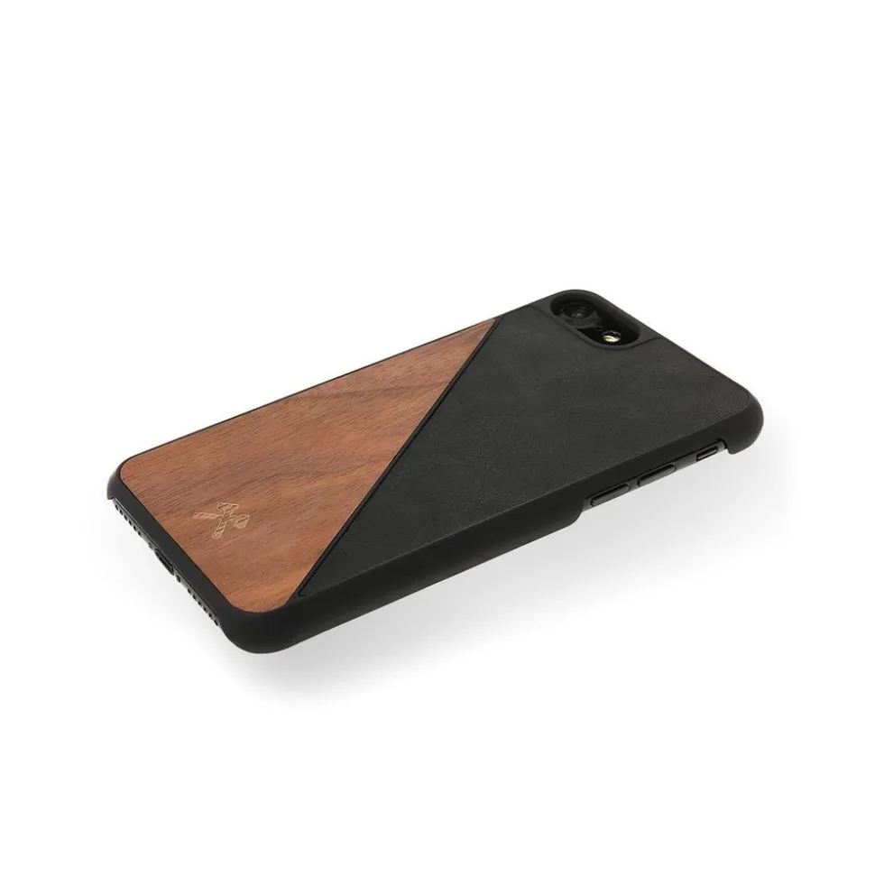 Woodcessories - Eco Split - Walnut Cover - Black - iPhone 8 / 7 - Wooden Cover - Eco Case - Split Collection - Avvenice