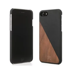 Woodcessories - Eco Split - Walnut Cover - Black - iPhone 8 / 7 - Wooden Cover - Eco Case - Split Collection - Avvenice