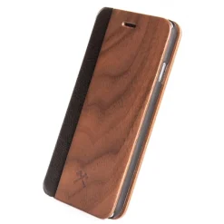 Woodcessories - Eco Wallet Flip Cover - Real Wood and Leather - Maple - iPhone 8 Plus / 7 Plus - Eco Case - Flip Collection - Avvenice