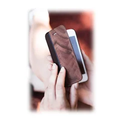 Woodcessories - Eco Wallet Flip Cover - Real Wood and Leather - Maple - iPhone X / XS - Eco Case - Flip Collection - Avvenice