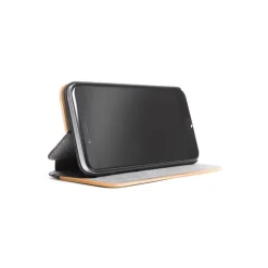 Woodcessories - Eco Wallet Flip Cover - Real Wood and Leather - Maple - iPhone X / XS - Eco Case - Flip Collection - Avvenice