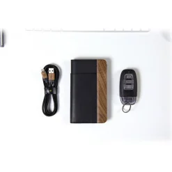 Woodcessories - Eco Wallet Flip Cover - Real Wood and Leather - Rich Walnut - iPhone X / XS - Eco Case - Flip Collection - Avvenice