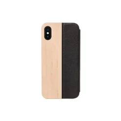 Woodcessories - Eco Wallet Flip Cover - Real Wood and Leather - Maple - iPhone 8 / 7 - Eco Case - Flip Collection - Avvenice
