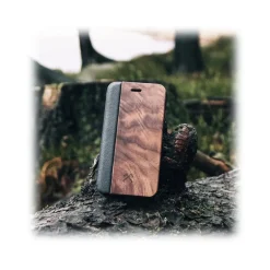 Woodcessories - Eco Wallet Flip Cover - Real Wood and Leather - Maple - iPhone 8 / 7 - Eco Case - Flip Collection - Avvenice