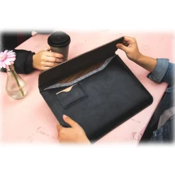 Woodcessories - MacBook Eco Pouch Cover - Walnut and Wool - MacBook 11 12 13 - Mac Case - Real Wood MacBook Bag - Avvenice