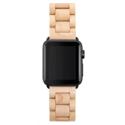 Woodcessories - Maple / Black - Wooden Apple Watch Band 38 mm - Eco Strap - Stainless Steel - Wooden Apple Watch Strap - Avvenice