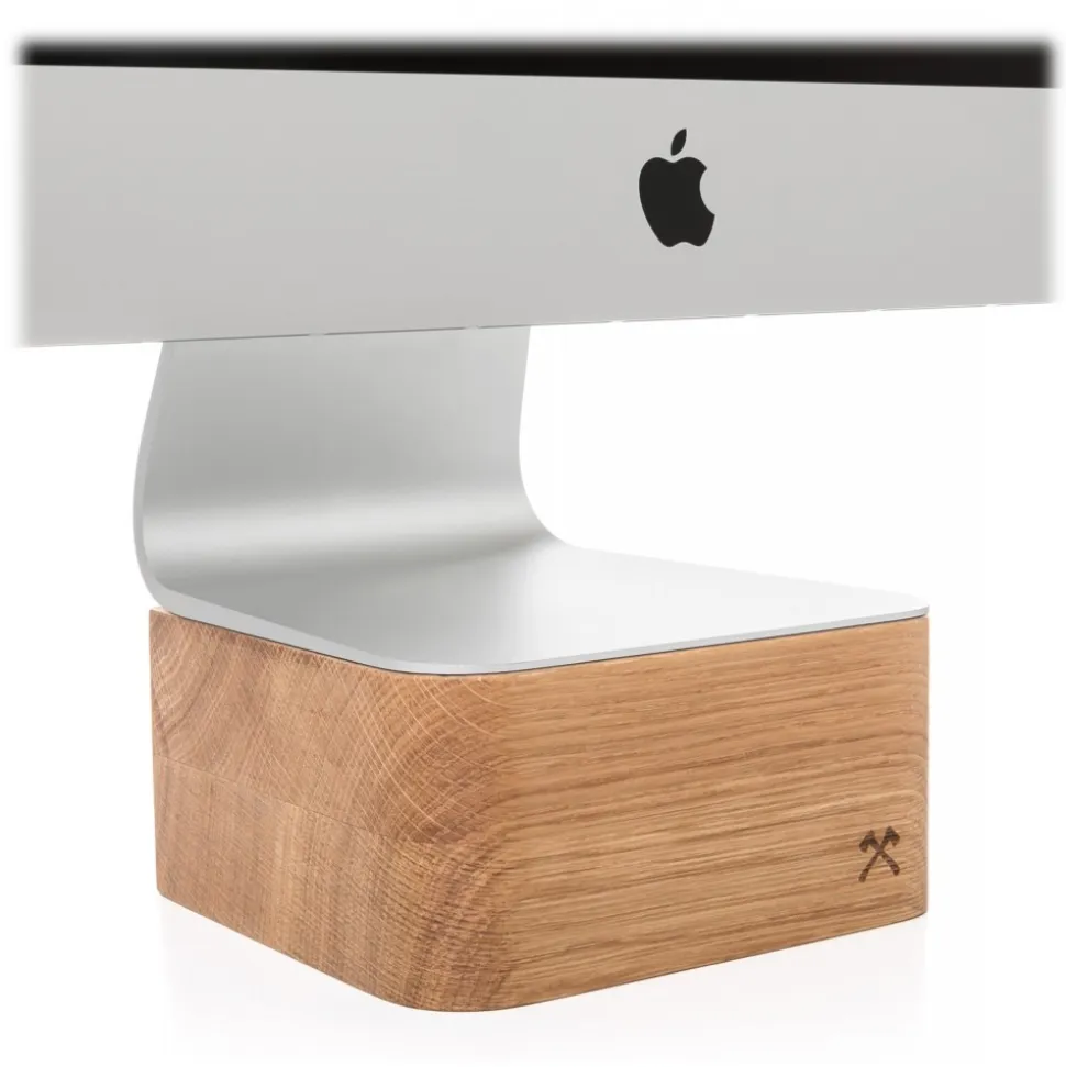 Woodcessories - Oak / Premium Wooden iMac Stand - MacBook 21,5 - Eco Foot - Wooden MacBook Support - Avvenice