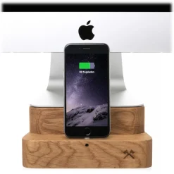 Woodcessories - Oak / Premium Wooden iMac Stand + iPhone - MacBook 21,5 - Eco Foot - Wooden MacBook Support - Avvenice