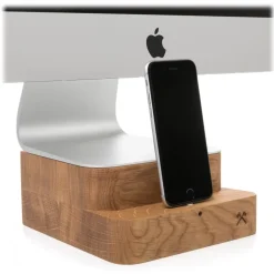 Woodcessories - Oak / Premium Wooden iMac Stand + iPhone - MacBook 27 - Eco Foot - Wooden MacBook Support - Avvenice