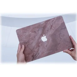 Woodcessories - Real Stone MacBook Cover - Antique White - MacBook 15 Pro Touchbar - Eco Skin Stone - Apple Logo - Avvenice