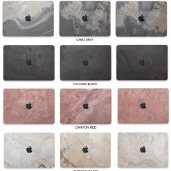 Woodcessories - Real Stone MacBook Cover - Volcano Black - MacBook 12 - Eco Skin Stone - Apple Logo - Avvenice