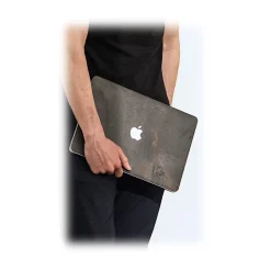 Woodcessories - Real Stone MacBook Cover - Volcano Black - MacBook 15 Pro Retina - Eco Skin Stone - Apple Logo - Avvenice