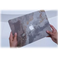Woodcessories - Real Stone MacBook Cover - Camo Gray - MacBook 13 Pro / Pro Touchbar - Eco Skin Stone - Apple Logo - Avvenice