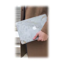 Woodcessories - Real Stone MacBook Cover - Volcano Black - MacBook 13 Air / Pro - Eco Skin Stone - Apple Logo - Avvenice