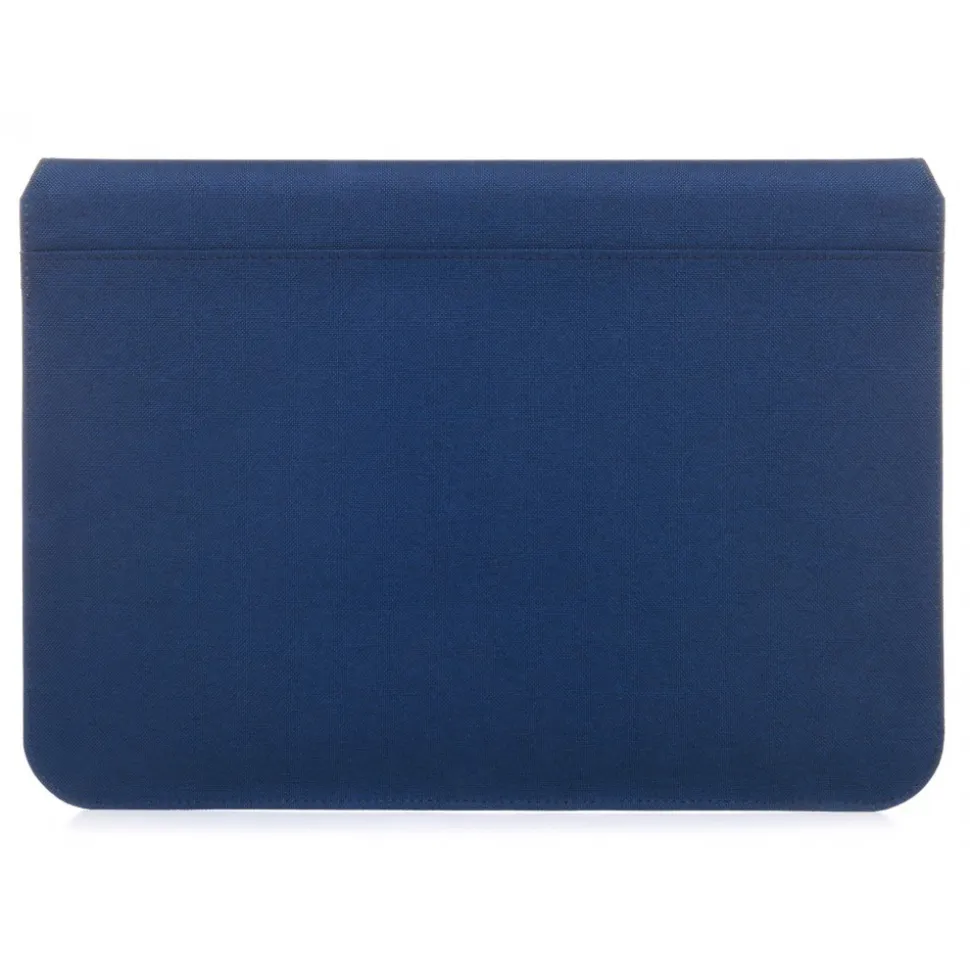 Woodcessories - Walnut / Blue Navy Leather / MacBook Bag - MacBook 13 Pro - Eco Pouch Case - Wooden MacBook Bag - Avvenice