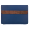 Woodcessories - Walnut / Blue Navy Leather / MacBook Bag - MacBook 15 Pro Ret Touchbar - Eco Pouch Case - Wooden MacBook Bag - Avvenice