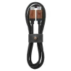 Woodcessories - Walnut / Black - Wooden USB C Cable 1.2 m - Eco Cable - Wooden Apple USB Lighting Cable - Avvenice