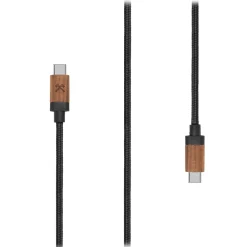 Woodcessories - Walnut / Black - Wooden USB C Cable 1.2 m - Eco Cable - Wooden Apple USB Lighting Cable - Avvenice