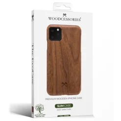 Woodcessories - Walnut / Cevlar Cover - iPhone 11 - Wooden Cover - Eco Case - Ultra Slim - Cevlar Collection - Avvenice