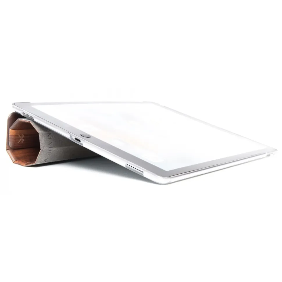 Woodcessories - Walnut / Leather / Transclucent Hardcover - iPad Pro 12.9 (2015) - Flip Case - Eco Guard Metal & Wood - Avvenice