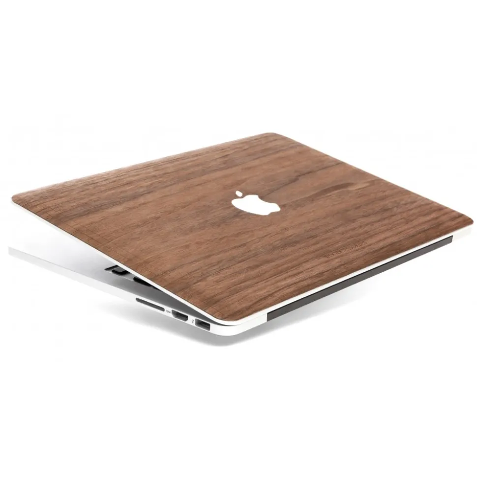 Woodcessories - Walnut / MacBook Skin Cover - MacBook 13 Air - Eco Skin - Apple Logo - Wooden MacBook Cover - Avvenice
