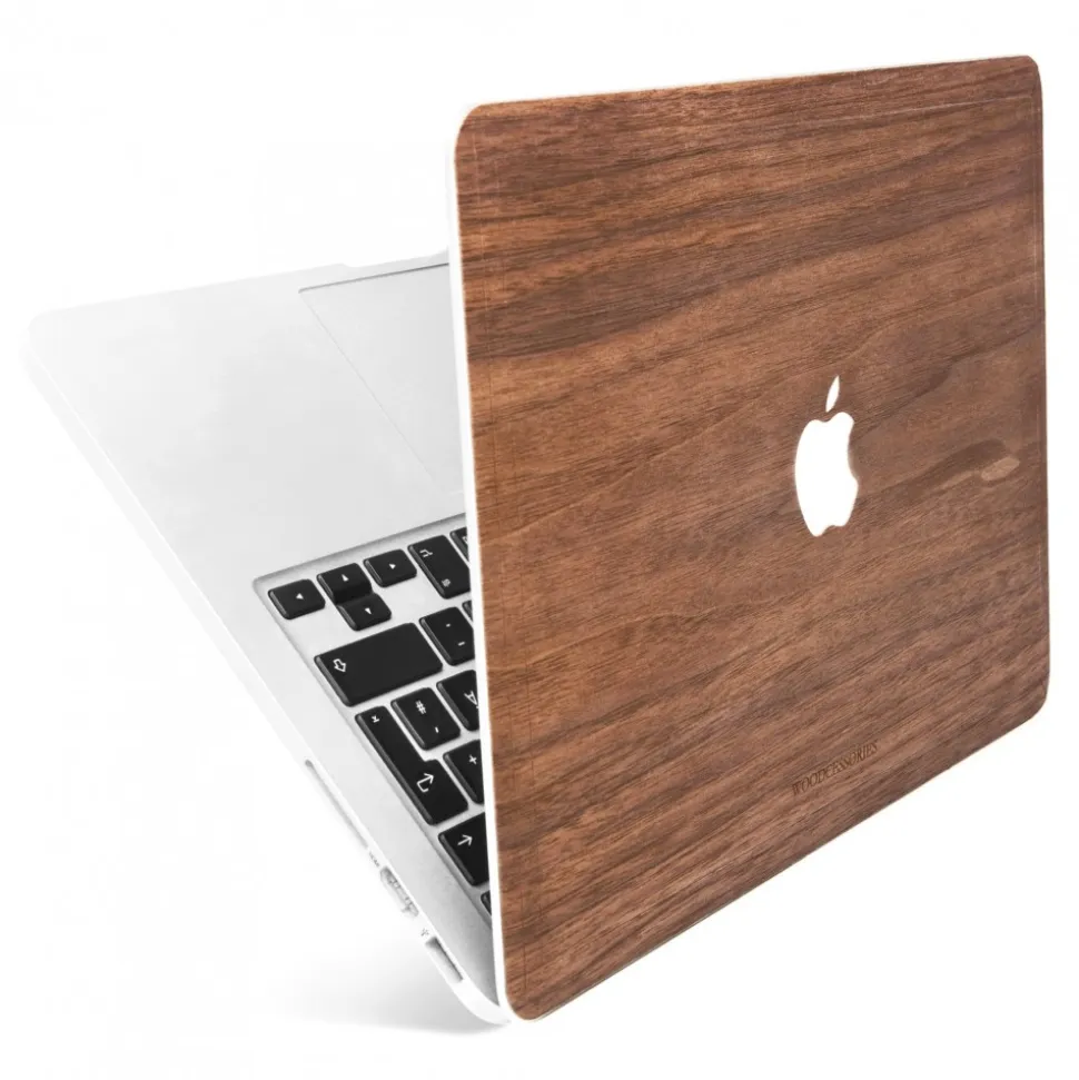 Woodcessories - Walnut / MacBook Skin Cover - MacBook 13 Air - Eco Skin - Apple Logo - Wooden MacBook Cover - Avvenice