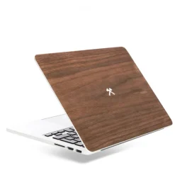 Woodcessories - Walnut / MacBook Skin Cover - MacBook 13 Pro Touchbar - Eco Skin - Axe Logo - Wooden MacBook Cover - Avvenice