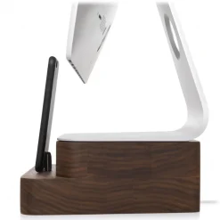 Woodcessories - Walnut / Premium Wooden iMac Stand + iPhone - MacBook 27 - Eco Foot - Wooden MacBook Support - Avvenice