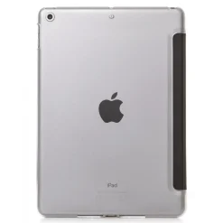 Woodcessories - Walnut / Silver Metal / Leather / Transclucent Hardcover - iPad Air 2 - Flip Case - Eco Guard Metal & Wood - Avvenice