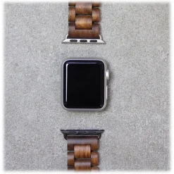 Woodcessories - Walnut / Silver - Wooden Apple Watch Band 38 mm - Eco Strap - Stainless Steel - Wooden Apple Watch Strap - Avvenice