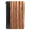 Woodcessories - Walnut / Silver Metal / Leather / Black Hardcover - iPad Mini 4 - Flip Case - Eco Guard Metal & Wood - Avvenice