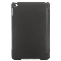 Woodcessories - Walnut / Silver Metal / Leather / Black Hardcover - iPad Mini 4 - Flip Case - Eco Guard Metal & Wood - Avvenice