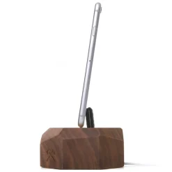 Woodcessories - Walnut / Wooden iPhone 6, 7, 8, X Dock - iPhone Dock - Eco Dock - Wooden iPhone Support - Avvenice