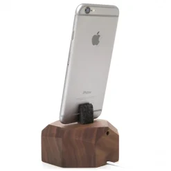 Woodcessories - Walnut / Wooden iPhone 6, 7, 8, X Dock - iPhone Dock - Eco Dock - Wooden iPhone Support - Avvenice