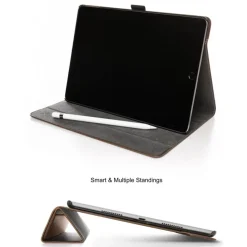 Woodcessories - Walnut and Leather Hard Cover - iPad Pro 9.7 - Flip Case - Eco Flip Leather and Wood - Avvenice