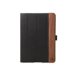 Woodcessories - Walnut and Leather Hard Cover - iPad Mini 5 - Flip Case - Eco Flip Leather and Wood - Avvenice
