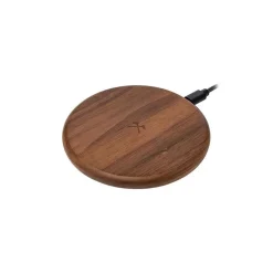 Woodcessories - Wireless Charging Station Dock Qi (10W) - Walnut - Real Wood Premium Eco Pad - iPhone - Apple - Samsung - Avvenice