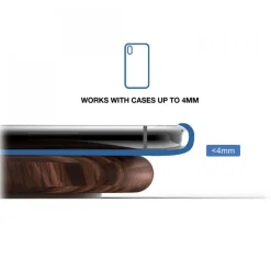 Woodcessories - Wireless Charging Station Dock Qi (10W) - Walnut - Real Wood Premium Eco Pad - iPhone - Apple - Samsung - Avvenice