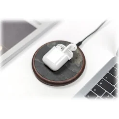 Woodcessories - Wireless Charging Station Dock Qi (10W) - Ecopad Stone - Real Stone Premium Eco Pad - iPhone - Samsung - Avvenice