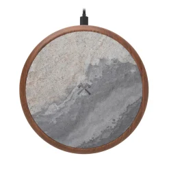 Woodcessories - Wireless Charging Station Dock Qi (10W) - Ecopad Stone - Real Stone Premium Eco Pad - iPhone - Samsung - Avvenice