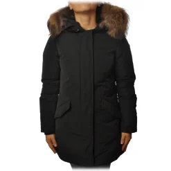 Woolrich - Arctic Parka with Hood and Contrasting Color Fur - Black - Jacket - Luxury Exclusive Collection - Avvenice