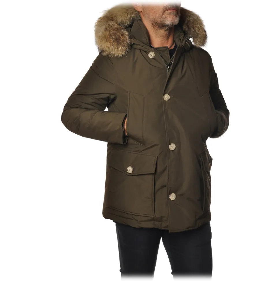 Woolrich - Artic Anorak Parka with Fur-trimmed Hood - Green - Jacket - Luxury Exclusive Collection - Avvenice