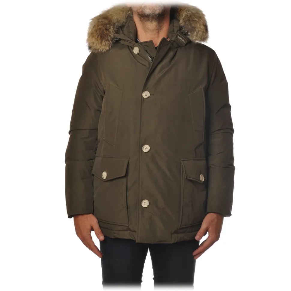 Woolrich - Artic Anorak Parka with Fur-trimmed Hood - Green - Jacket - Luxury Exclusive Collection - Avvenice