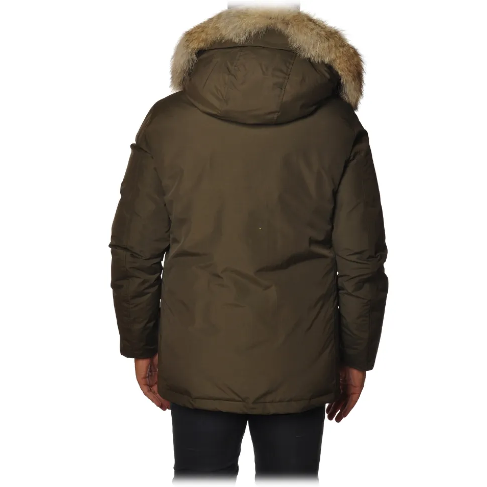 Woolrich - Artic Anorak Parka with Fur-trimmed Hood - Green - Jacket - Luxury Exclusive Collection - Avvenice