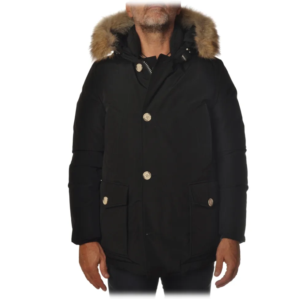 Woolrich - Artic Anorak Parka with Fur-trimmed Hood - Black - Jacket - Luxury Exclusive Collection - Avvenice