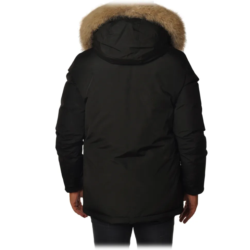 Woolrich - Artic Anorak Parka with Fur-trimmed Hood - Black - Jacket - Luxury Exclusive Collection - Avvenice