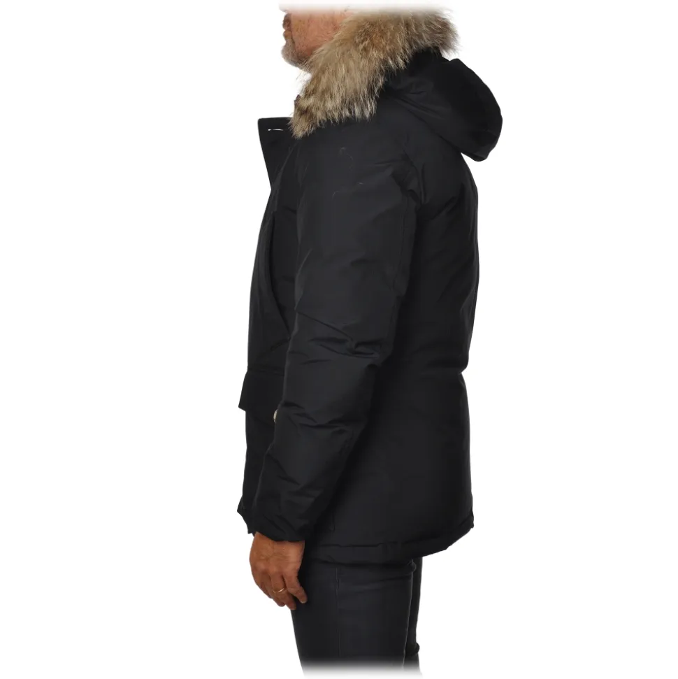 Woolrich - Artic Anorak Parka with Fur-trimmed Hood - Blue - Jacket - Luxury Exclusive Collection - Avvenice