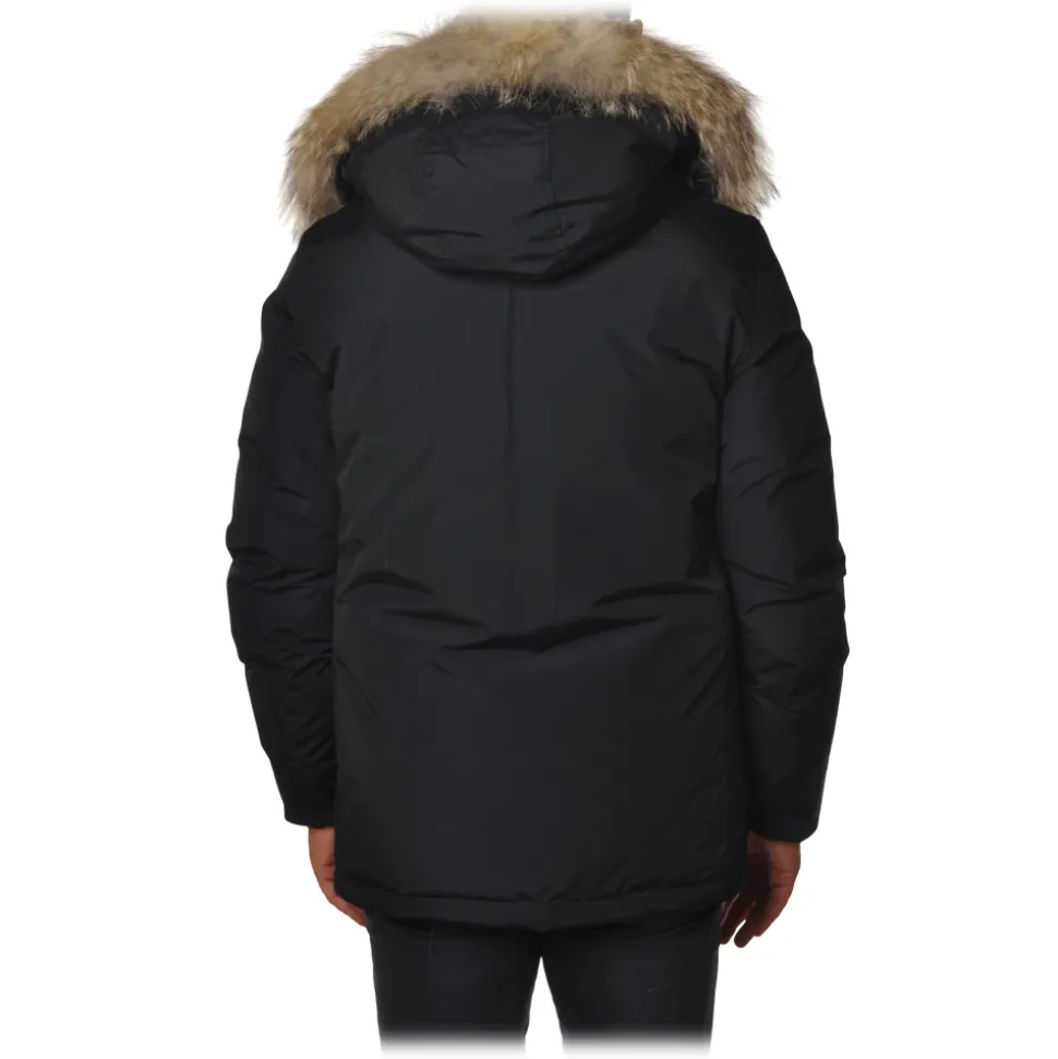 Woolrich - Artic Anorak Parka with Fur-trimmed Hood - Blue - Jacket - Luxury Exclusive Collection - Avvenice