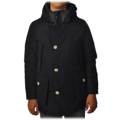 Woolrich - Artic Parka NF with Visible Contrast Buttons - Blue - Jacket - Luxury Exclusive Collection - Avvenice