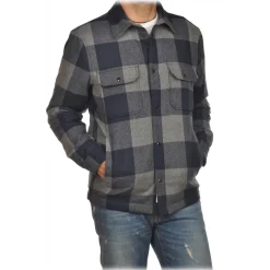 Woolrich - Check Patterned Shirt - Blue/Grey - Shirt - Luxury Exclusive Collection - Avvenice